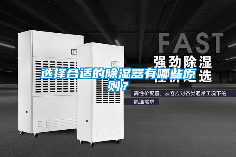 選擇合適的除濕器有哪些原則？