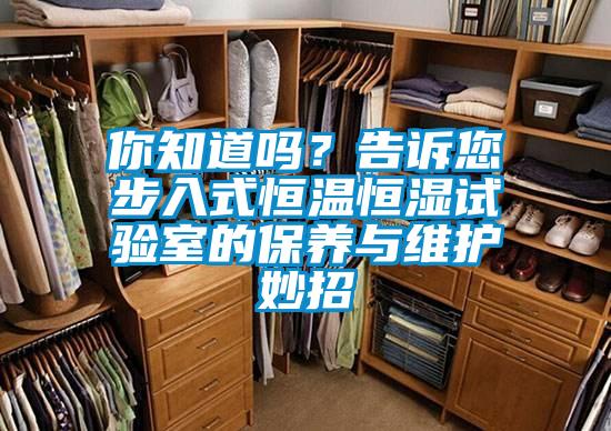 你知道嗎？告訴您步入式恒溫恒濕試驗室的保養與維護妙招