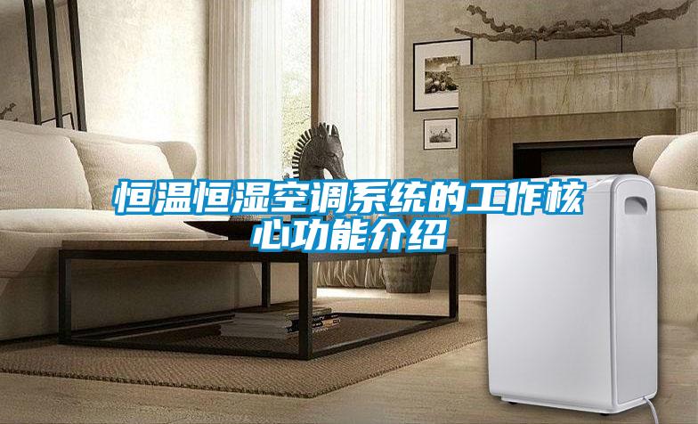 恒溫恒濕空調系統的工作核心功能介紹